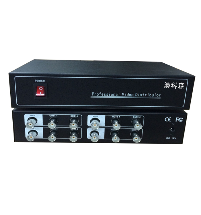 4進8出AHD/TVI/CVI高清分配器